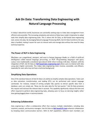 Ask On Data Transforming Data Engineering with Natural Language