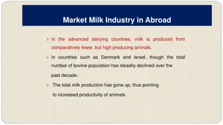 Evolution of Milk Industry in Advanced Dairying Countries and India