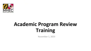 Academic Program Review Training Highlights - Nov 1, 2023