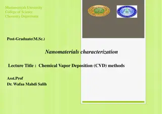 Chemical Vapor Deposition (CVD) Methods for Nanomaterials Characterization