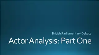 Actor Analysis in British Parliamentary Debates