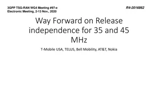 Way Forward on Release Independence for 35 and 45 MHz in Mobile Networks