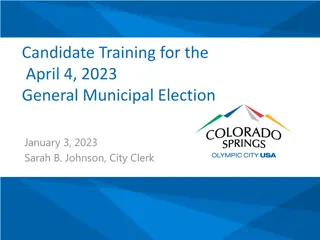 Candidate Training for April 4, 2023 General Municipal Election