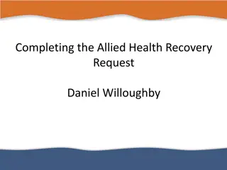 Completing the Allied Health Recovery Request Guidelines