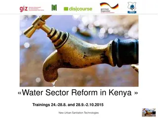 New Urban Sanitation Technologies and Systems in Kenya