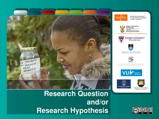 Effective Guidance on Research Questions and Hypothesis Development