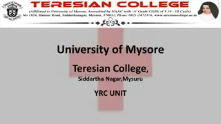 Youth Red Cross Activities at University of Mysore Teresian College