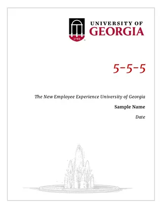 New Employee Experience at University of Georgia