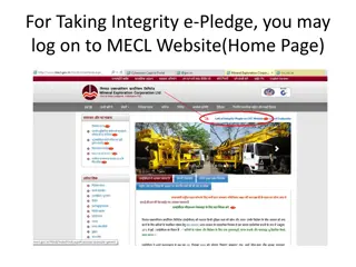 Step-by-Step Guide for Taking Integrity e-Pledge on MECL and CVC Websites