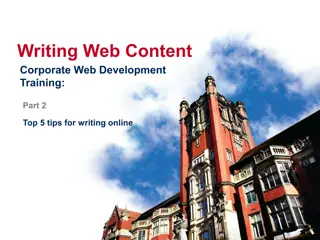 Effective Tips for Writing Online Content