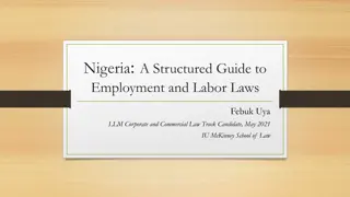 Employment and Labor Laws in Nigeria