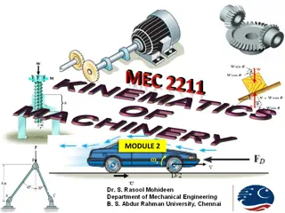 Motion Analysis and Kinematics in Mechanisms