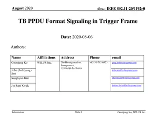 IEEE 802.11-20/1192r0 TB PPDU Format Signaling in Trigger Frame