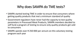 SAMPA's TME Testing Program for Quality Meat Products