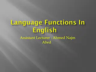 Language Functions and Expressions