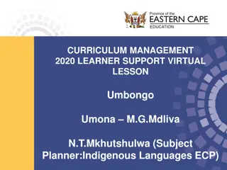 Virtual Lesson on Indigenous Language Education: Enhancing Learner Support