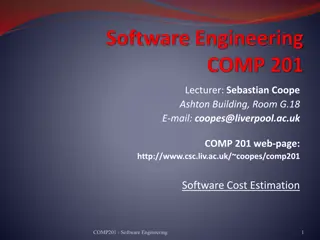 Software Cost Estimation in Software Engineering