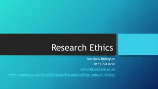 Research Ethics at the University of Liverpool