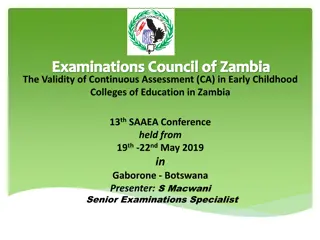 Validity of Continuous Assessment in Early Childhood Colleges of Education in Zambia