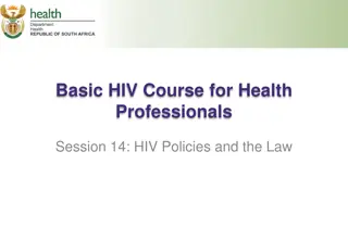 Understanding HIV Policies and Laws for Health Professionals