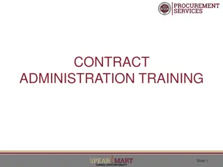 SpearMart Contract Administration and Management Overview