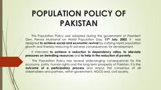 Population Policy of Pakistan: Vision, Goals, and Strategies