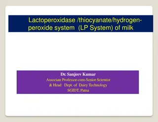 Lactoperoxidase/Thiocyanate/Hydrogen Peroxide System in Milk Preservation