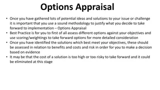 Effective Options Appraisal for Decision Making