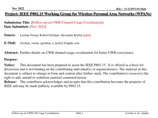 Follow-up on UWB Channel Usage Coordination for Improved Coexistence