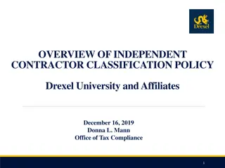 Independent Contractor Classification Policy at Drexel University