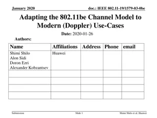 Adapting the 802.11be Channel Model for Modern Doppler Use-Cases