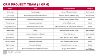 University Project Team Organization Overview