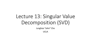 Singular Value Decomposition (SVD) in Linear Algebra