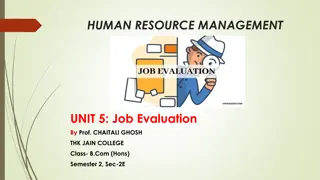 Job Evaluation in Human Resource Management