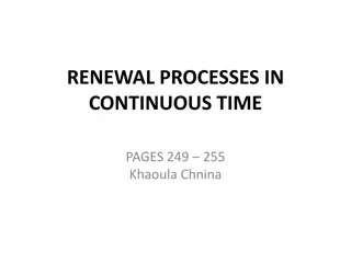 Renewal Processes in Continuous Time