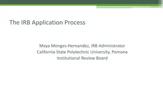 Streamlined IRB Application Process Guidelines