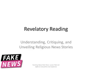 Unveiling Fake News in Religious Contexts: Lesson Plans and Critical Reflections