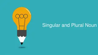 Singular and Plural Nouns