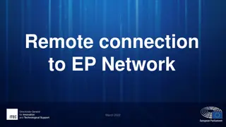 Remote Connection Guidelines for EP Network Access