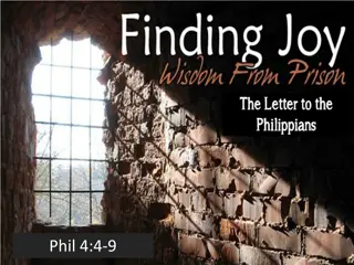 Finding Joy and Peace in Philippians 4:4-9