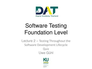 Software Testing Foundation Level: Testing Throughout the SDLC Quiz