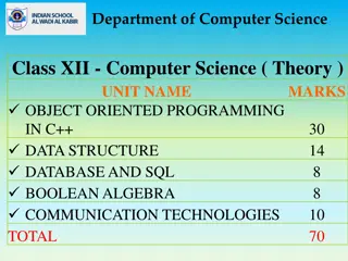 Computer Science Class XII Curriculum Overview