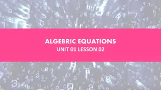 Algebraic Expressions and Exponents