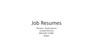 Crafting an Effective Resume for Job Applications