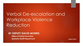 Workplace Violence and De-escalation Guide