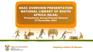 National Library of South Africa Overview Presentation 2023