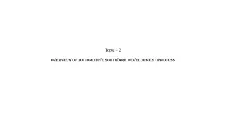 Overview of Automotive Software Development Process