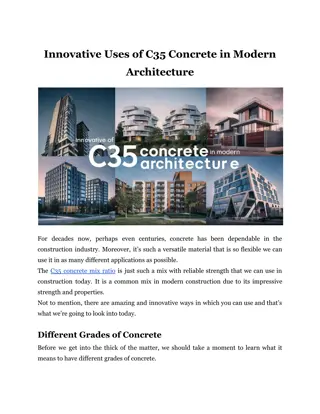 Innovative Uses of C35 Concrete in Modern Architecture