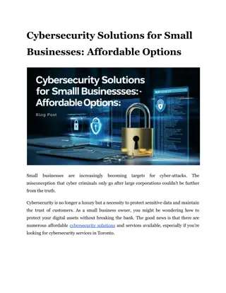 Cybersecurity Solutions for Small Businesses: Affordable Options