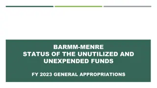 Status of Unutilized and Unexpended Funds for FY 2023 in BARMM-MENRE